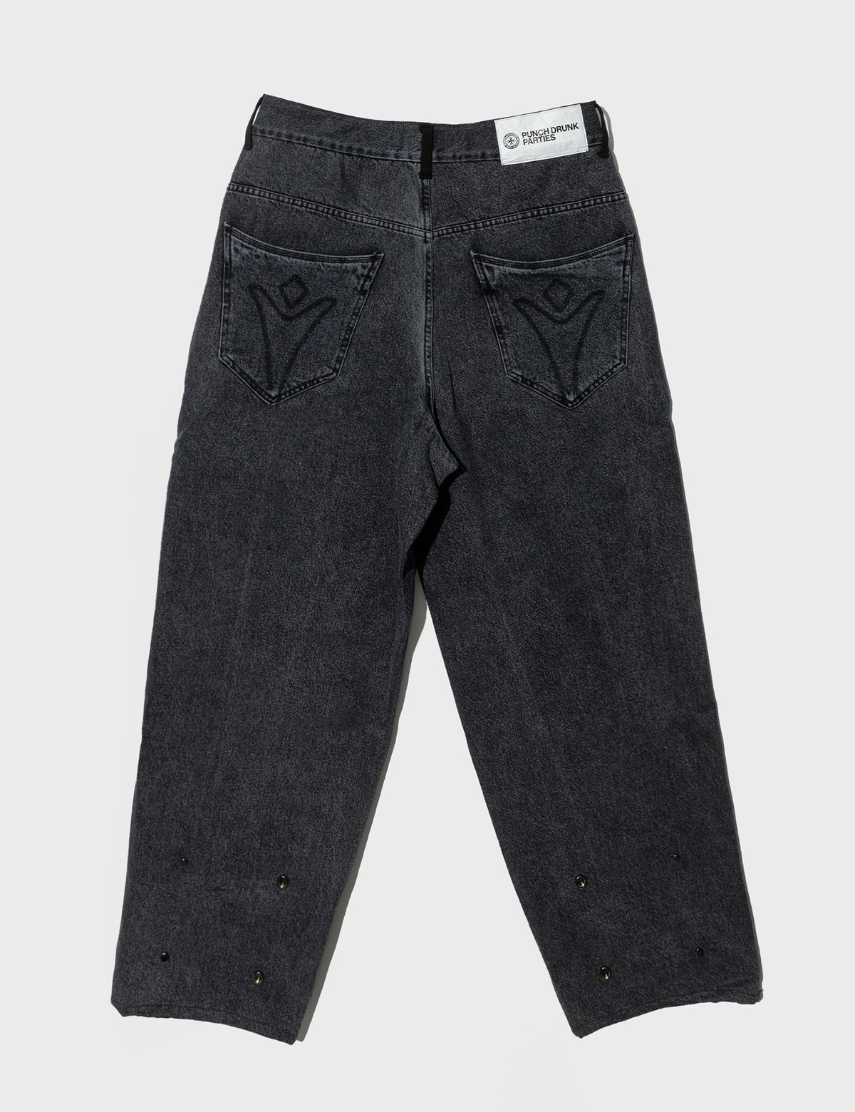 펀치드렁크파티즈(PUNCH DRUNK PARTIES) DOUBLE FACE Misfits Jeans (BLACK)