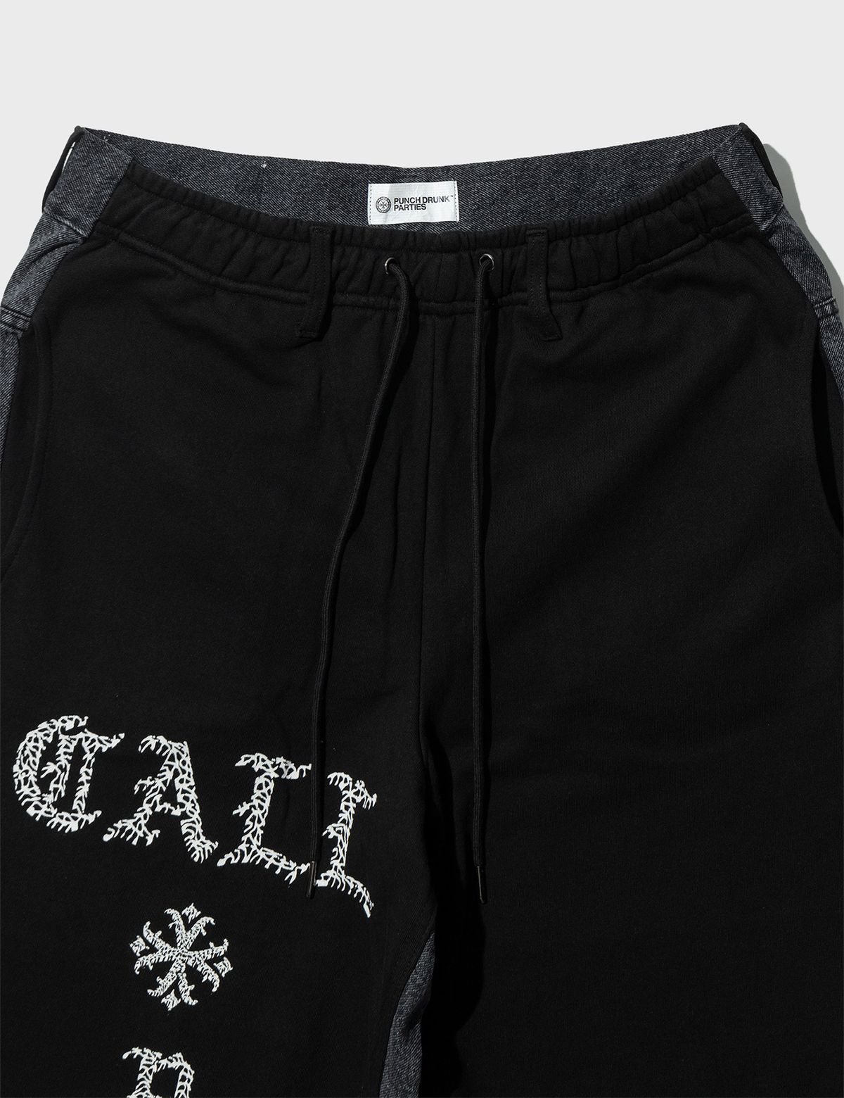 펀치드렁크파티즈(PUNCH DRUNK PARTIES) DOUBLE FACE Misfits Jeans (BLACK)