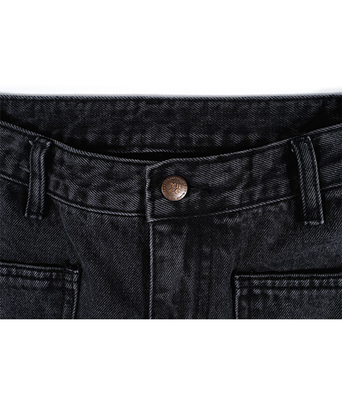 유쓰배쓰(YOUTHBATH) SIDE BLEACHED LINE DENIM PANTS_BLACK