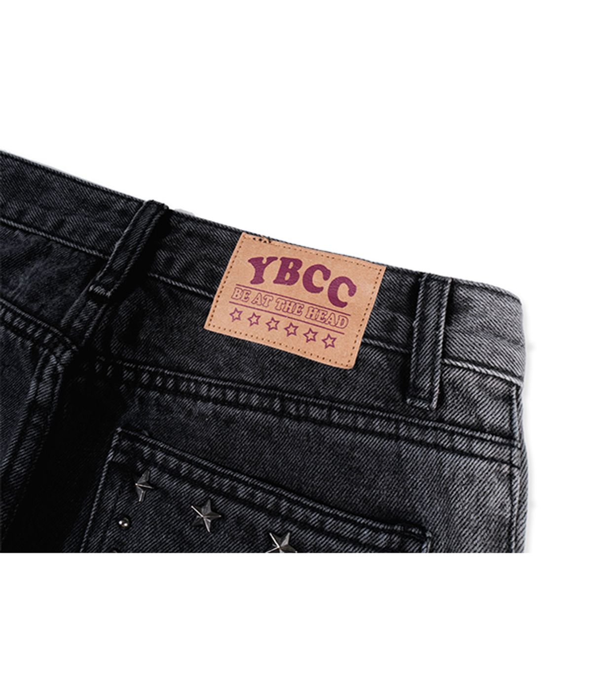 유쓰배쓰(YOUTHBATH) SIDE BLEACHED LINE DENIM PANTS_BLACK