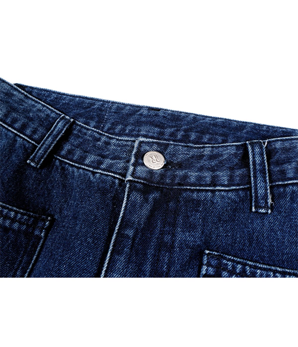 유쓰배쓰(YOUTHBATH) SIDE BLEACHED LINE DENIM PANTS_BLUE