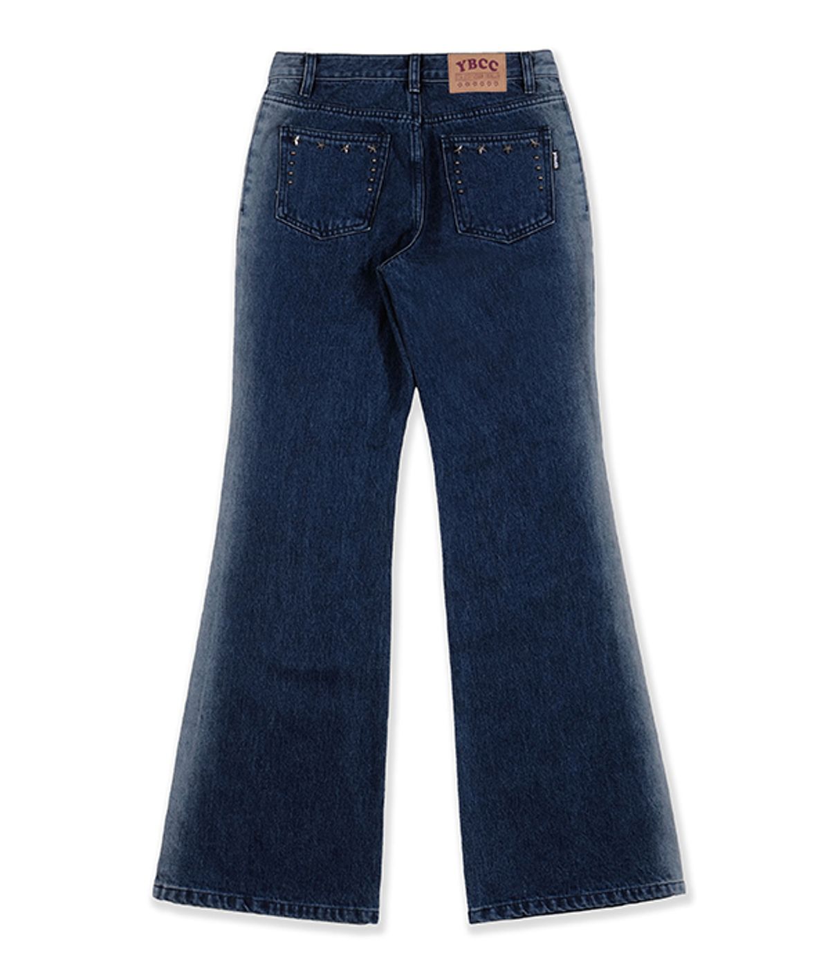 유쓰배쓰(YOUTHBATH) SIDE BLEACHED LINE DENIM PANTS_BLUE