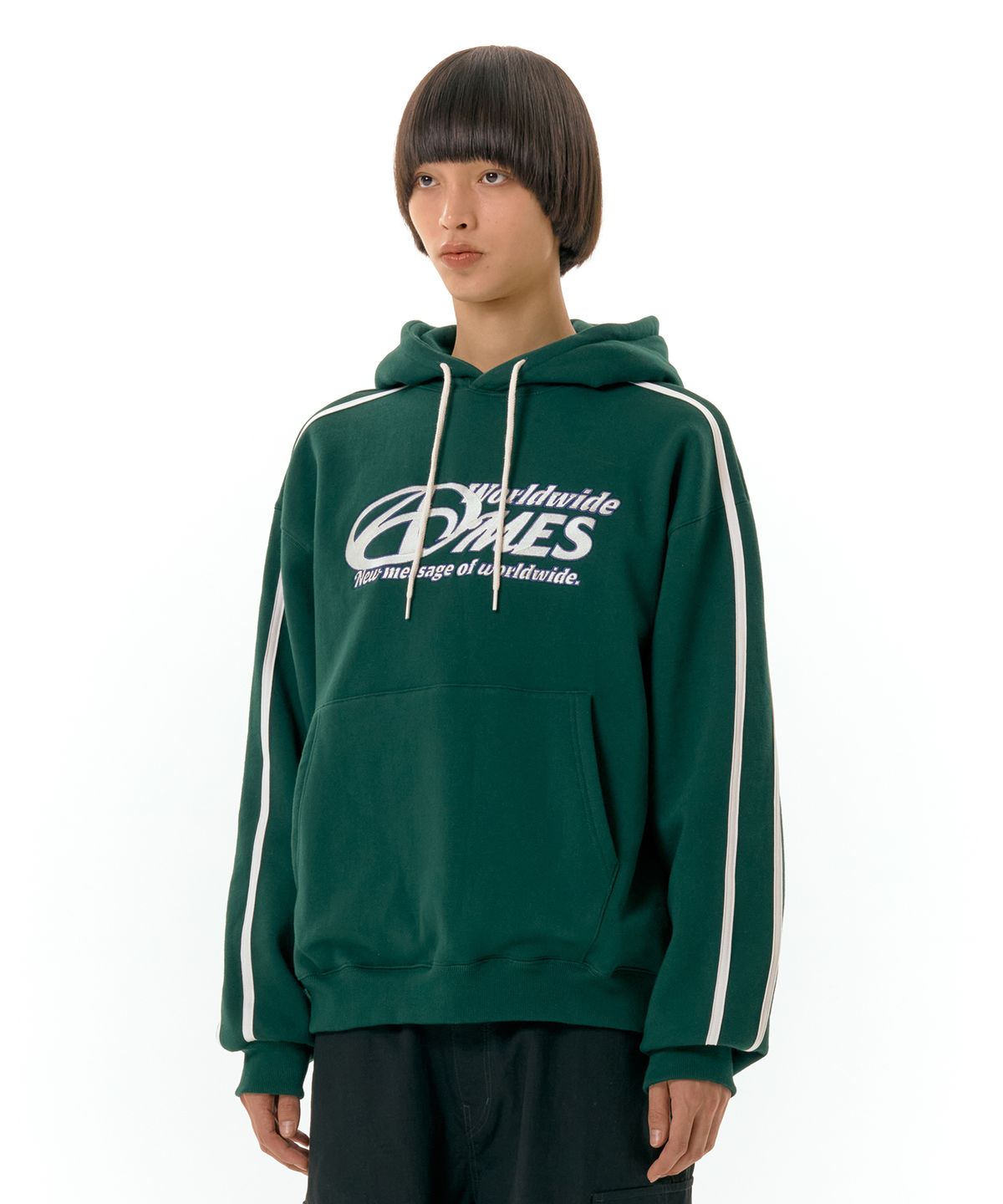 아메스 월드와이드(AMES-WORLDWIDE) SYMBOL LOGO EMBROIDERY HOODIE GREEN (AM2DFUM408A)