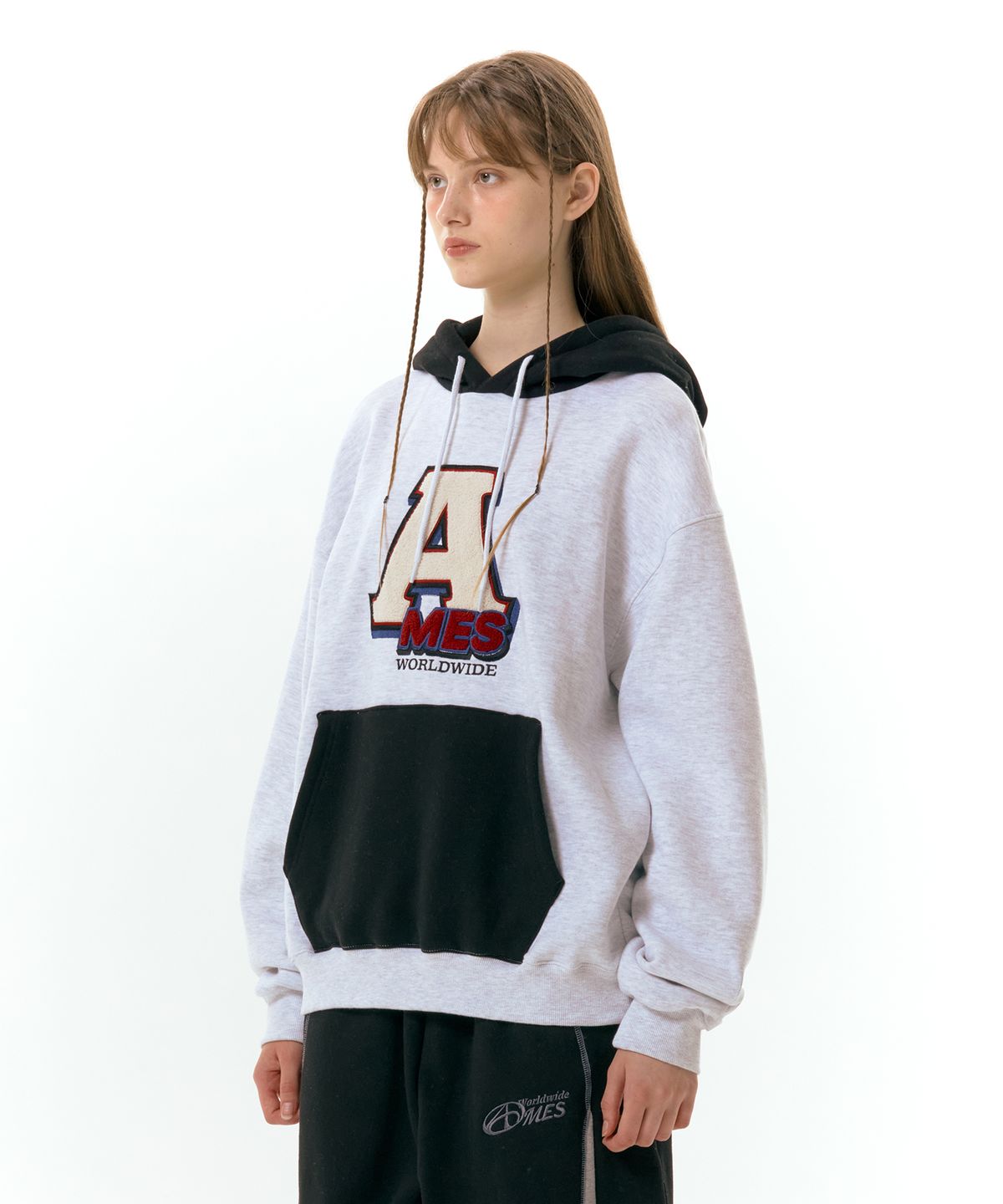 아메스 월드와이드(AMES-WORLDWIDE) A BOUCLE HOODIE GREY (AM2DFUM407A)
