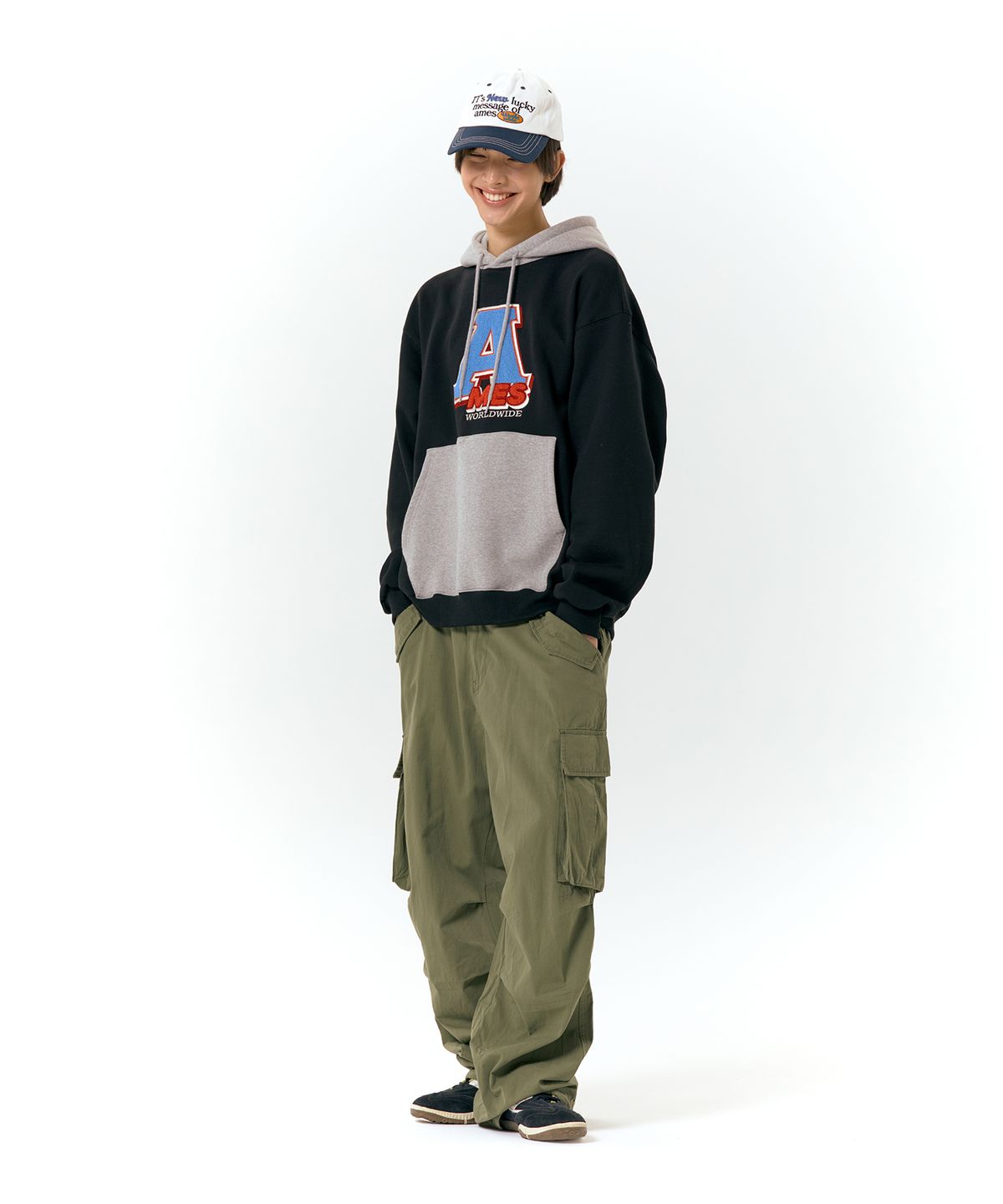 아메스 월드와이드(AMES-WORLDWIDE) A BOUCLE HOODIE BLACK (AM2DFUM407A)