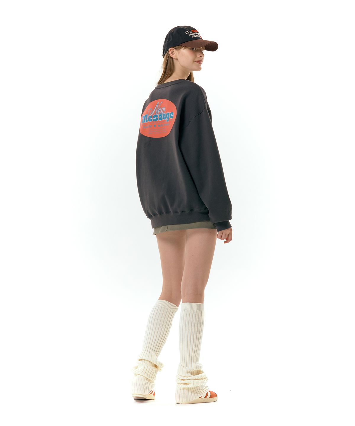 아메스 월드와이드(AMES-WORLDWIDE) NEW MESSAGE SWEATSHIRT CHARCOAL (AM2DFUM446A)