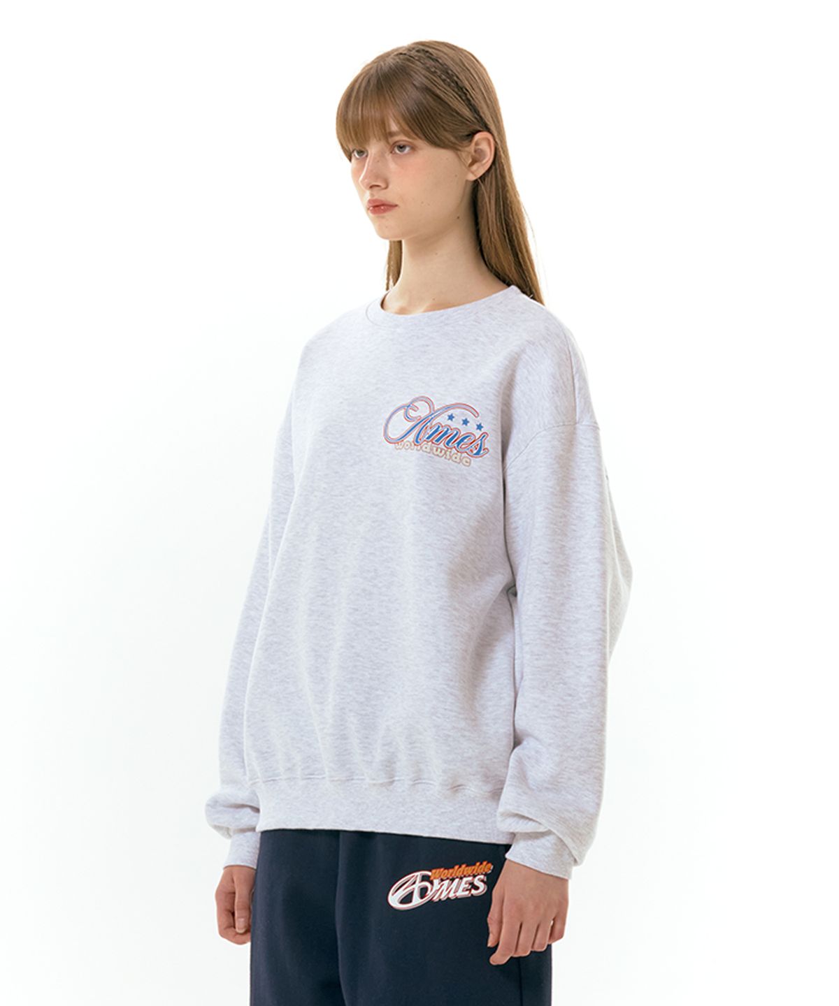 아메스 월드와이드(AMES-WORLDWIDE) NEW MESSAGE SWEATSHIRT GREY (AM2DFUM446A)