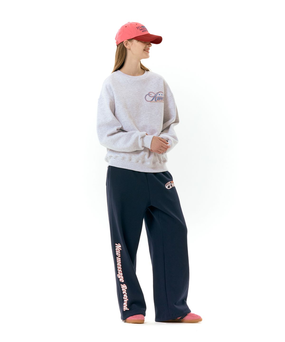 아메스 월드와이드(AMES-WORLDWIDE) NEW MESSAGE SWEATSHIRT GREY (AM2DFUM446A)