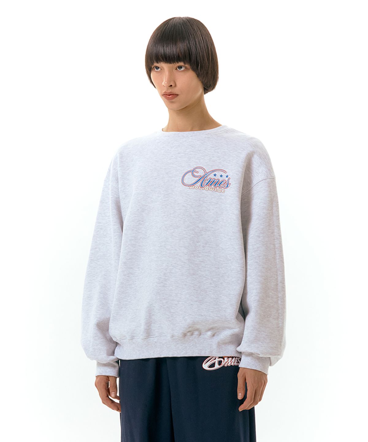 아메스 월드와이드(AMES-WORLDWIDE) NEW MESSAGE SWEATSHIRT GREY (AM2DFUM446A)
