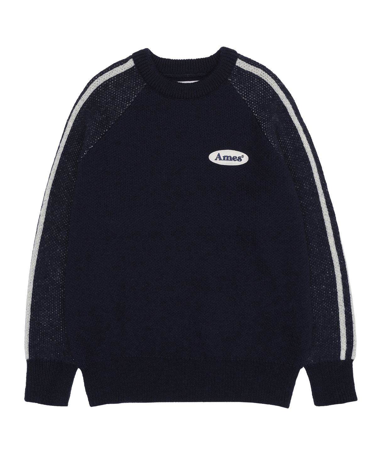 아메스 월드와이드(AMES-WORLDWIDE) BASIC LOGO WAPPEN KNIT NAVY (AM2DFUK602A)