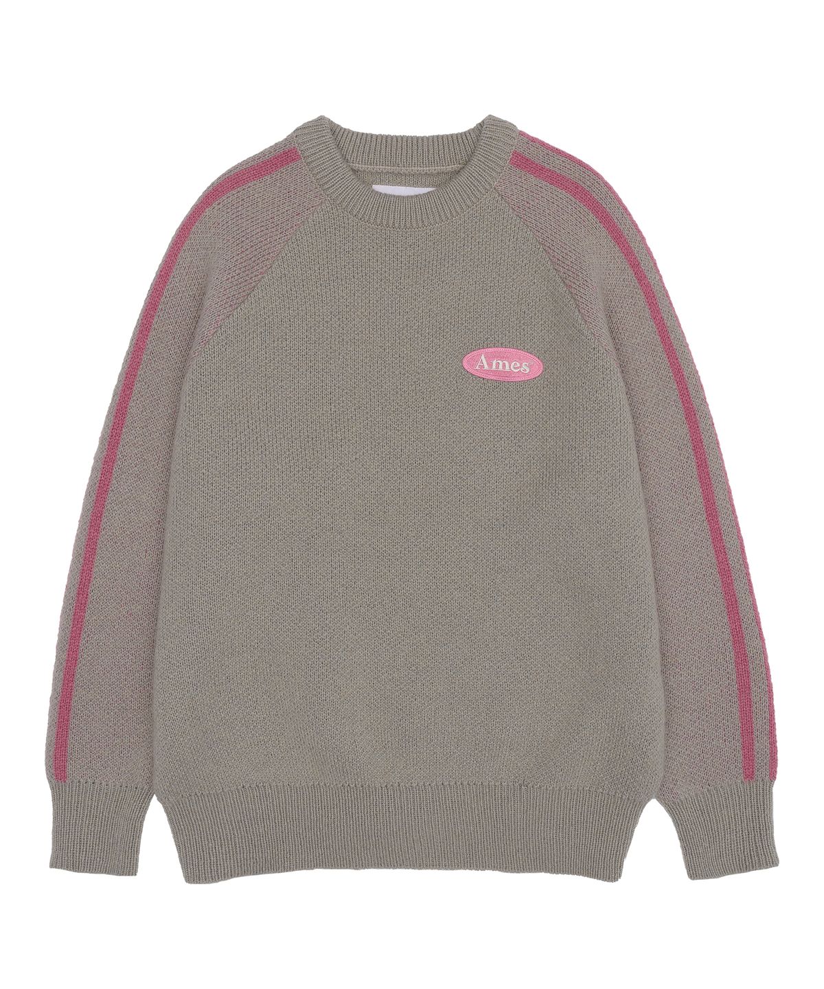 아메스 월드와이드(AMES-WORLDWIDE) BASIC LOGO WAPPEN KNIT BEIGE (AM2DFUK602A)
