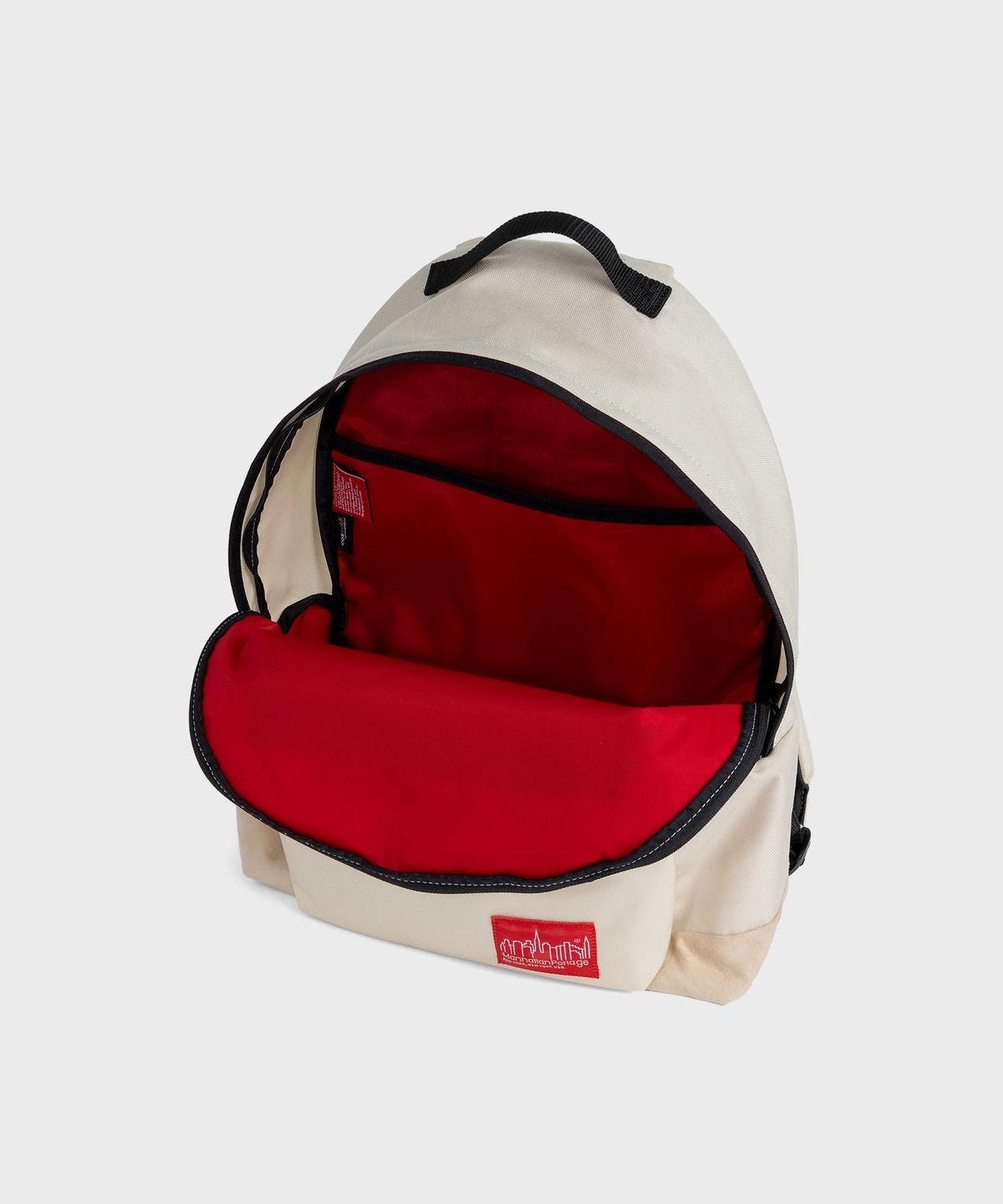 맨하탄 포티지(MANHATTAN PORTAGE) 1211 빅애플 백팩 L IVORY 스웨이드