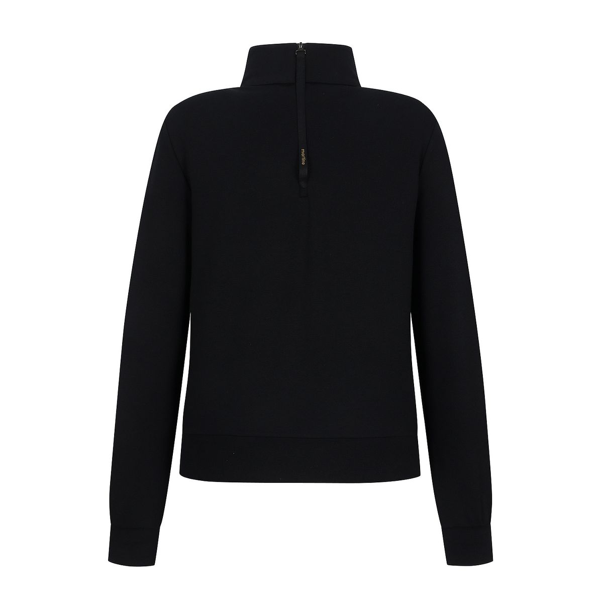 마틴골프(MARTINE GOLF) Back Zipper High Neck Shirts_Black