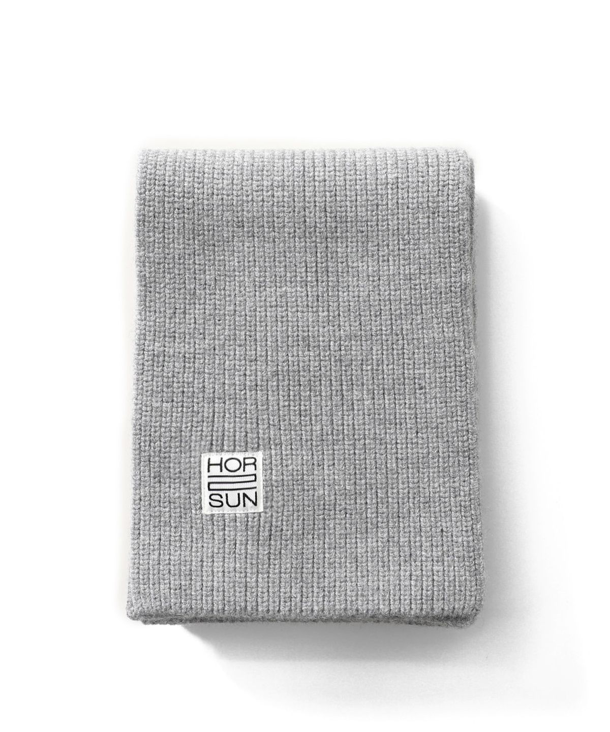 홀리선(HORLISUN) Skiff Wool Knit Rib Muffler Melange Gray