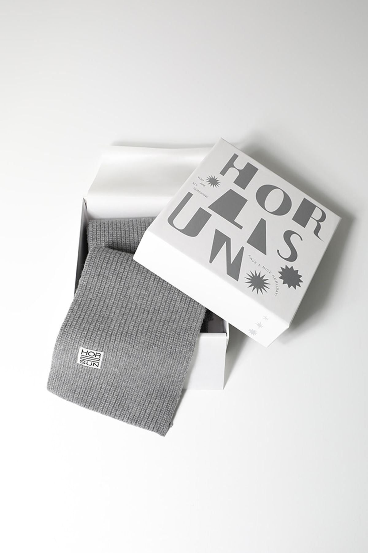 홀리선(HORLISUN) Skiff Superfine Wool Knit Rib Muffler Opal Gray - 사이즈 ...