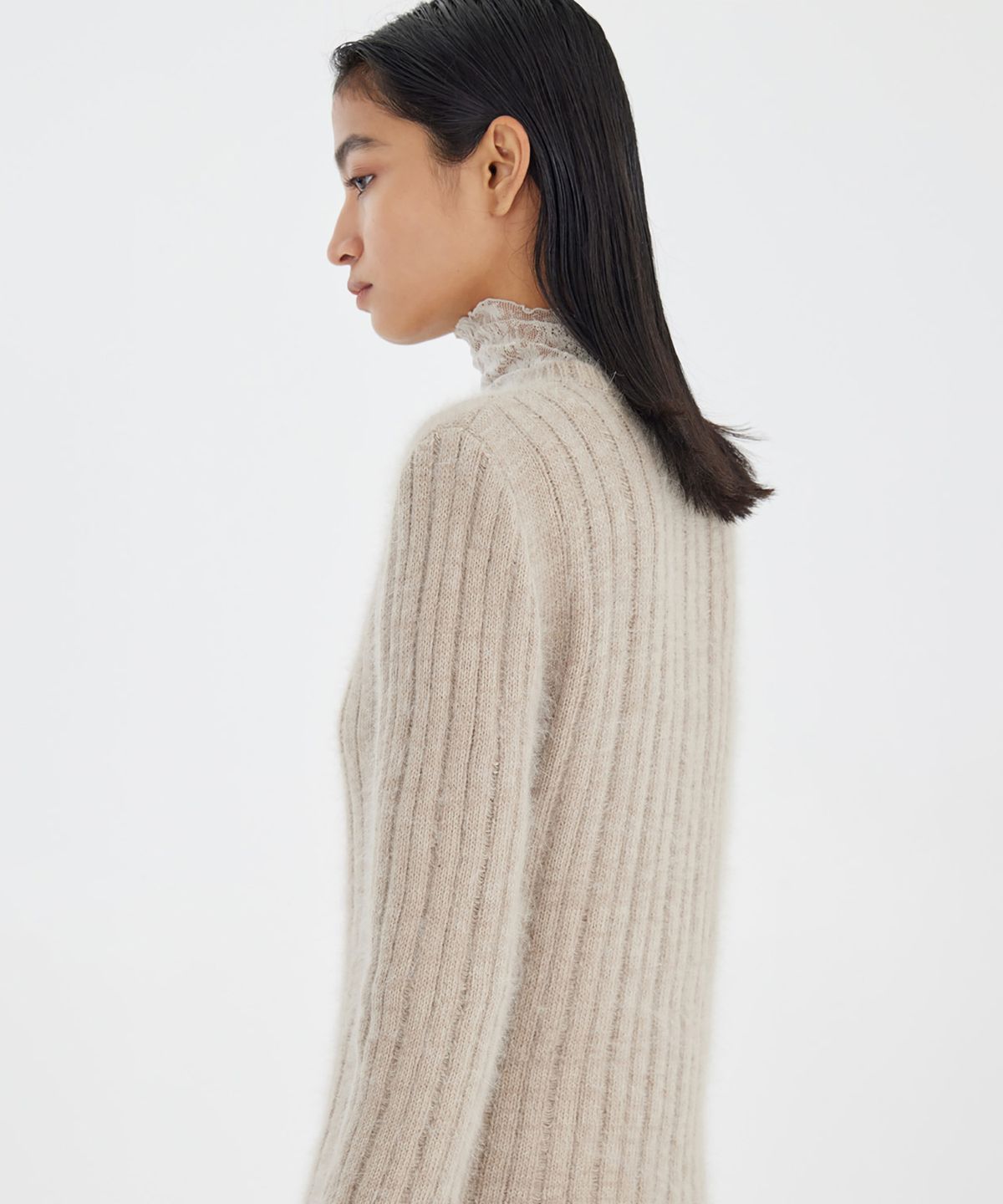유스(YOUTH) Hairy Angora Knit  - Beige