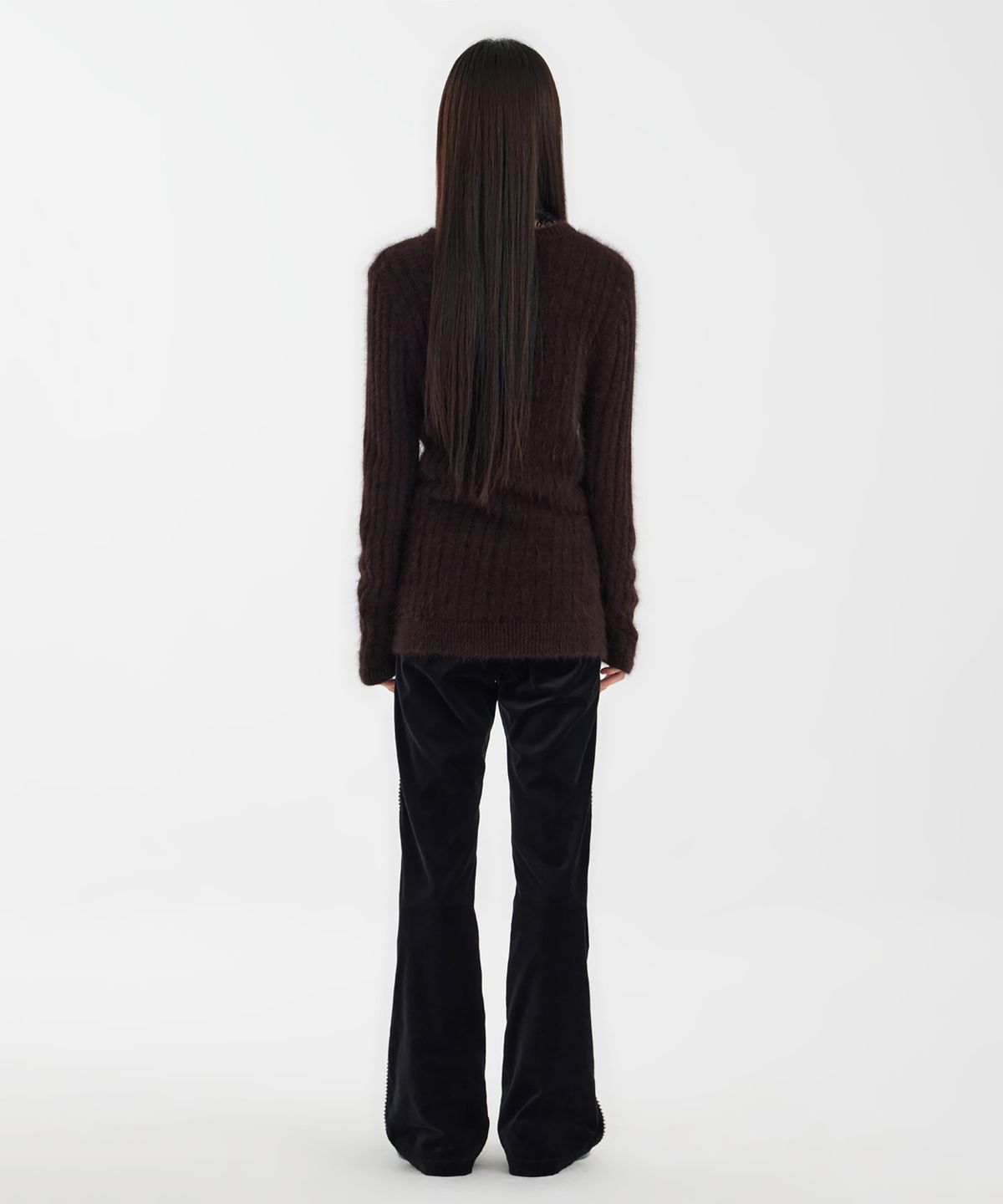 유스(YOUTH) Hairy Angora Knit  - Burgundy
