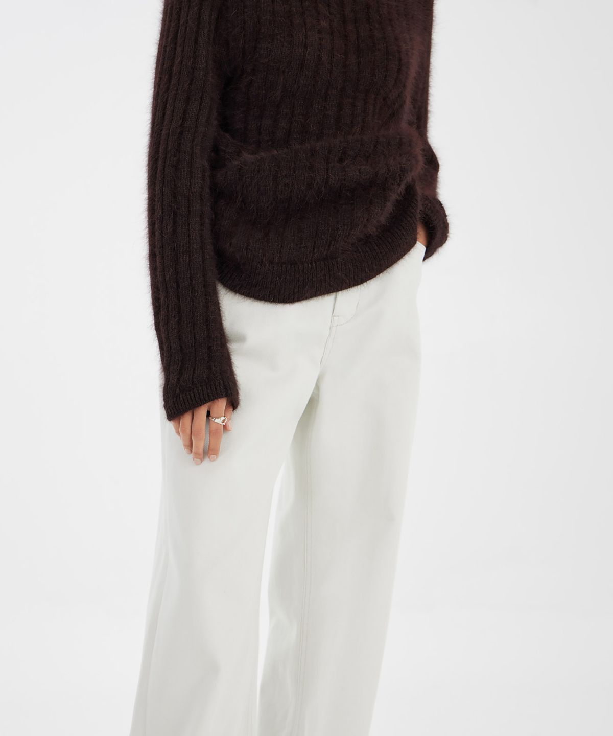 유스(YOUTH) Hairy Angora Knit  - Burgundy