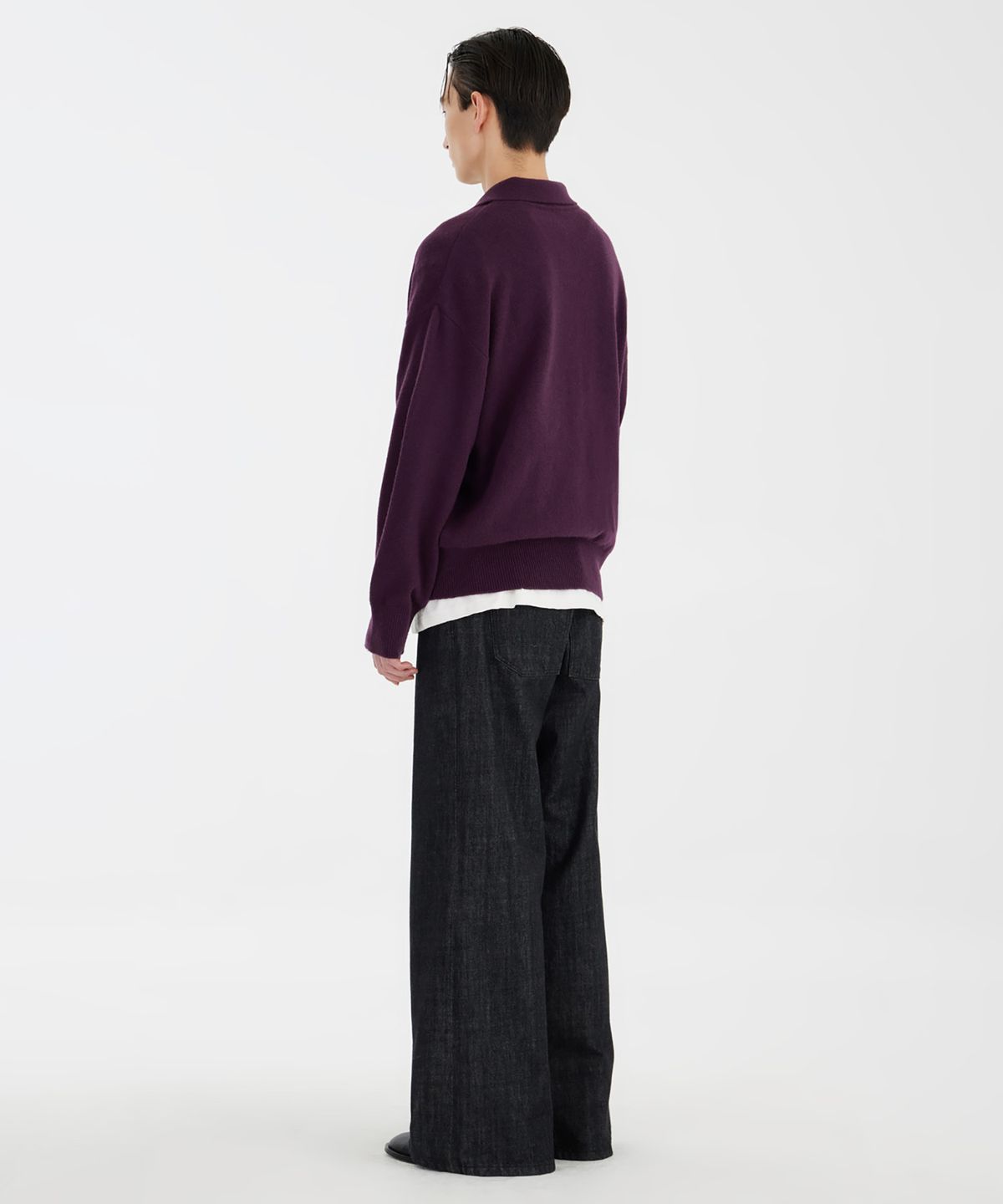유스(YOUTH) Knit Collar T-shirt - Deep Purple