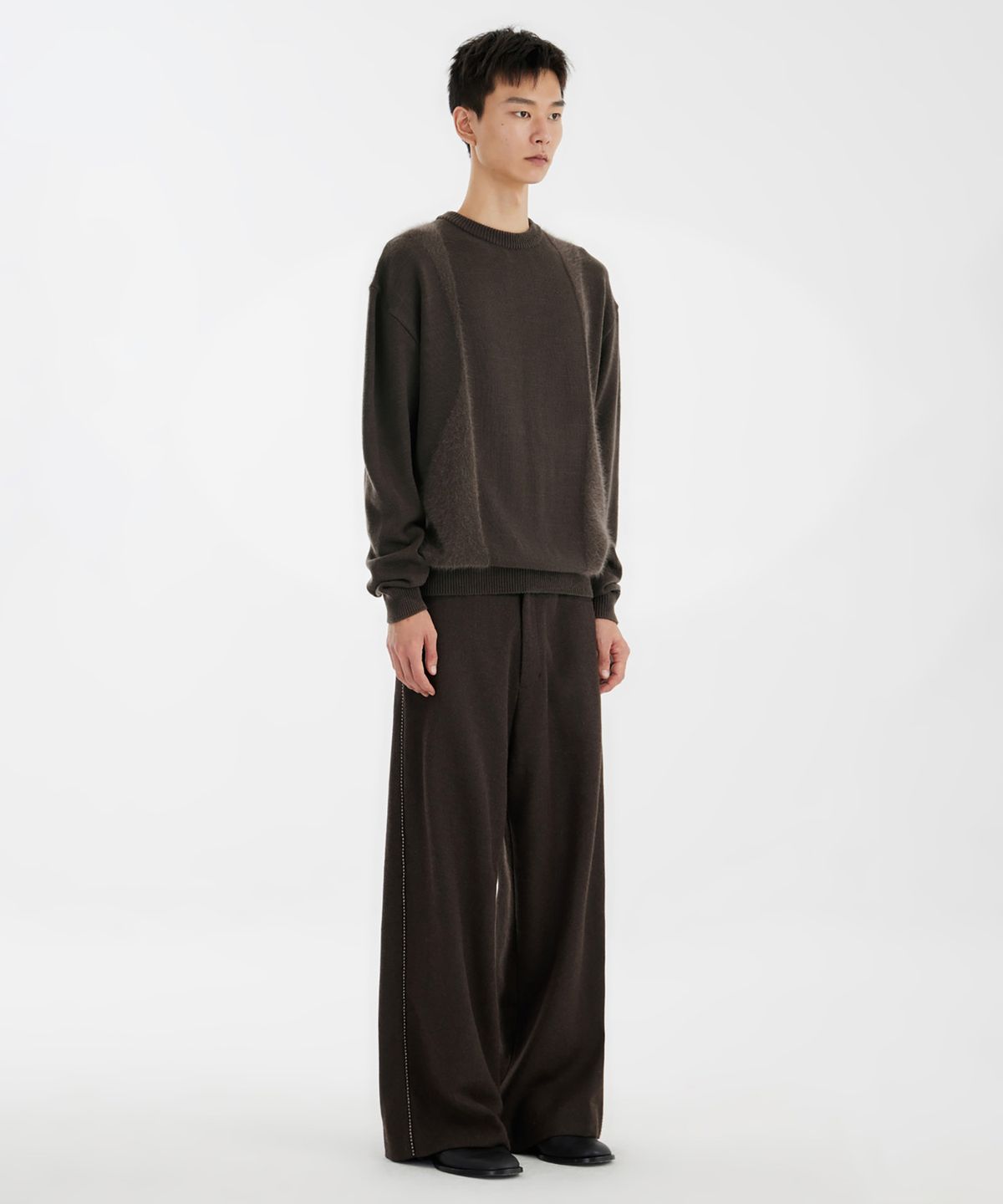 유스(YOUTH) Curved Angora Knit - Brown