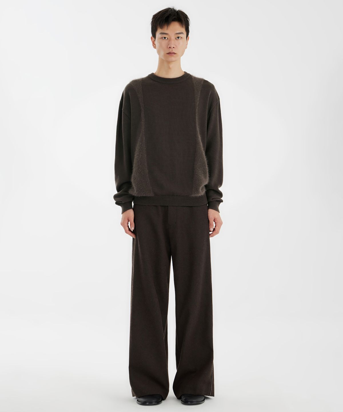 유스(YOUTH) Curved Angora Knit - Brown