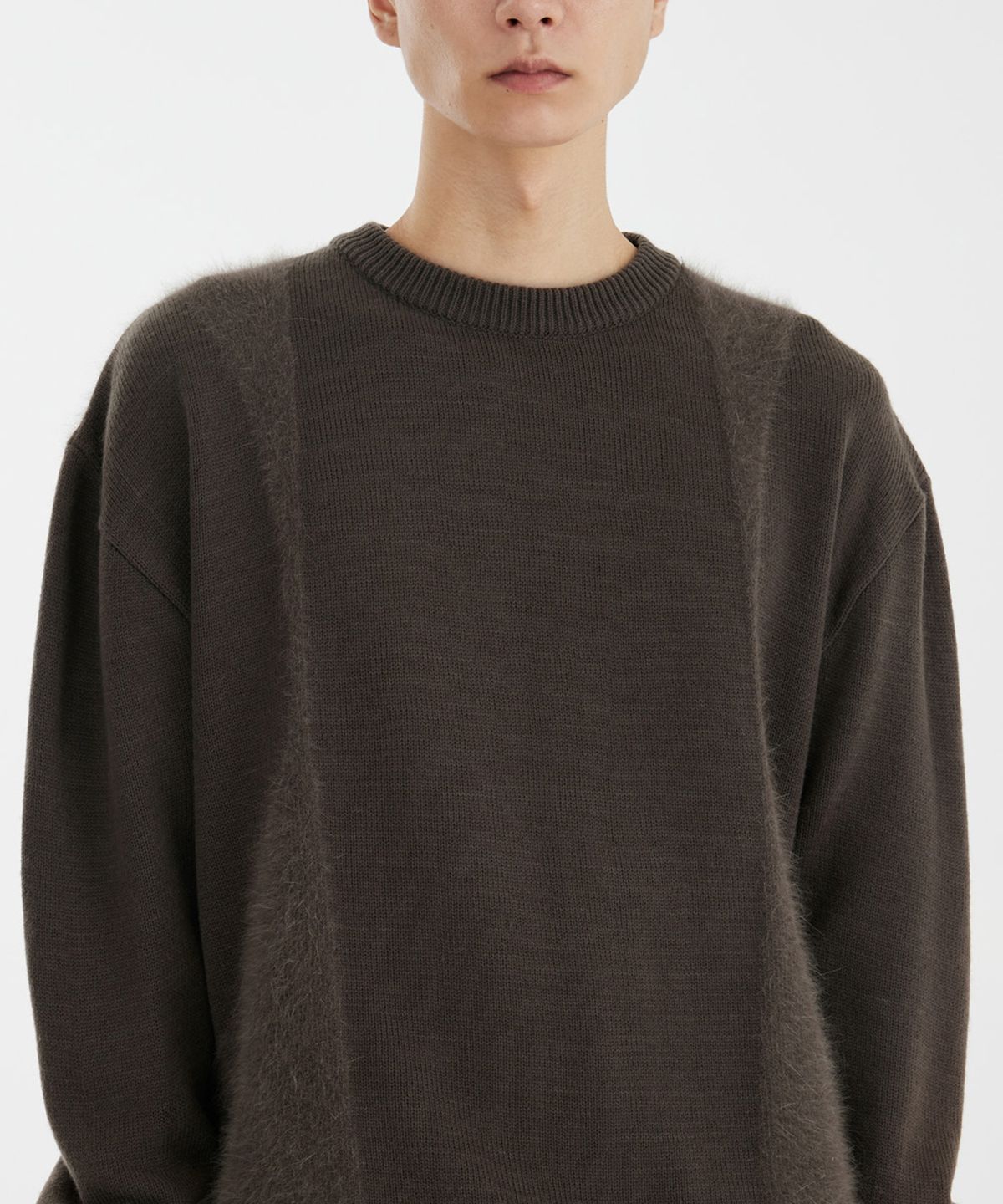 유스(YOUTH) Curved Angora Knit - Brown