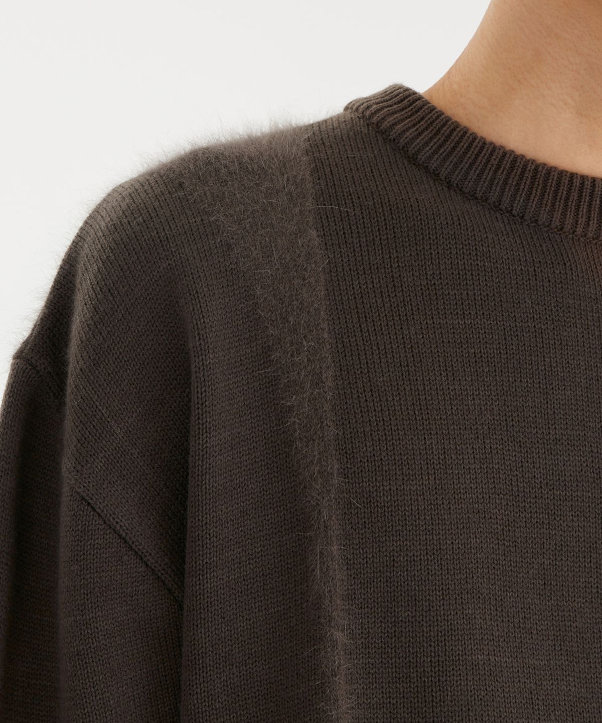 유스(YOUTH) Curved Angora Knit - Brown