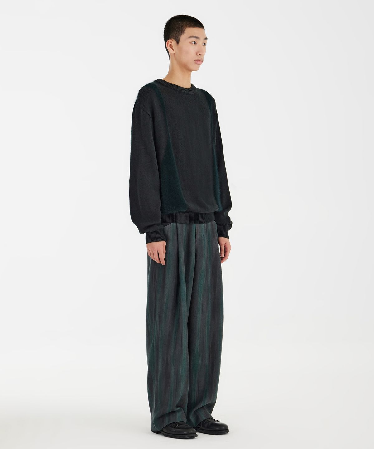 유스(YOUTH) Curved Angora Knit - Deep Green