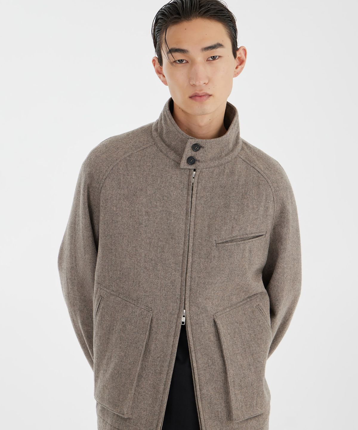 유스(YOUTH) Harrington Jacket - Sand Brown