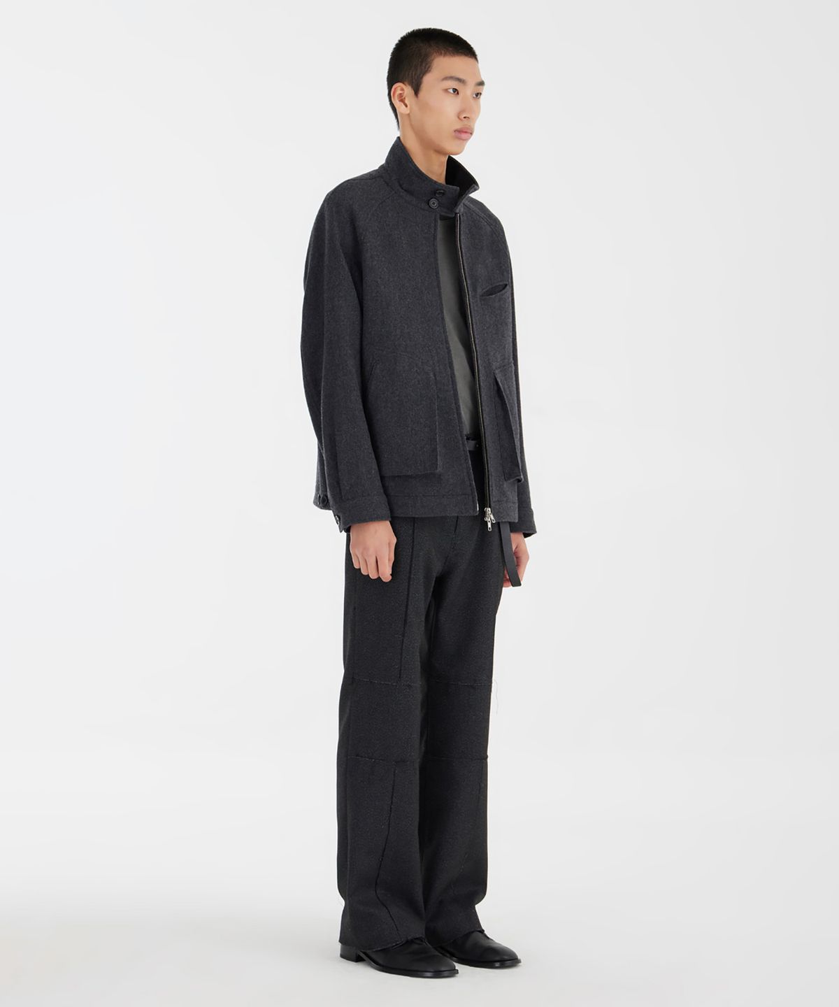 유스(YOUTH) Harrington Jacket - Charcoal Grey