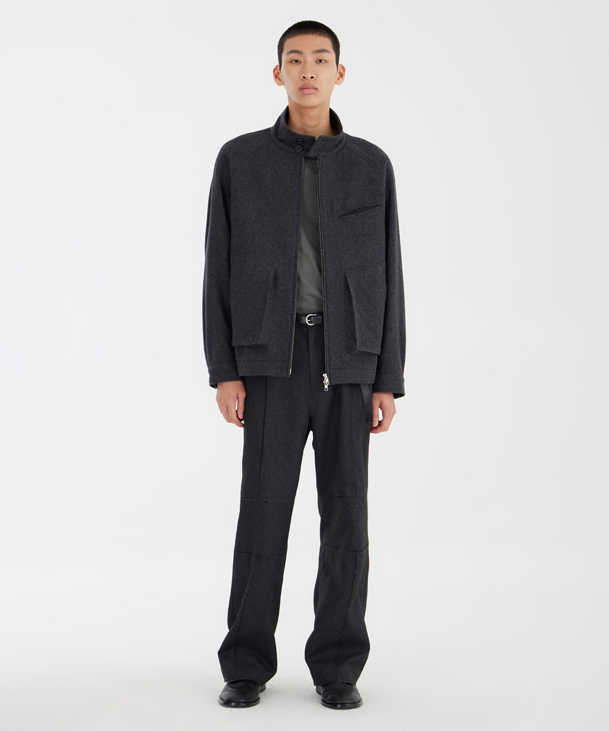 유스(YOUTH) Harrington Jacket - Charcoal Grey