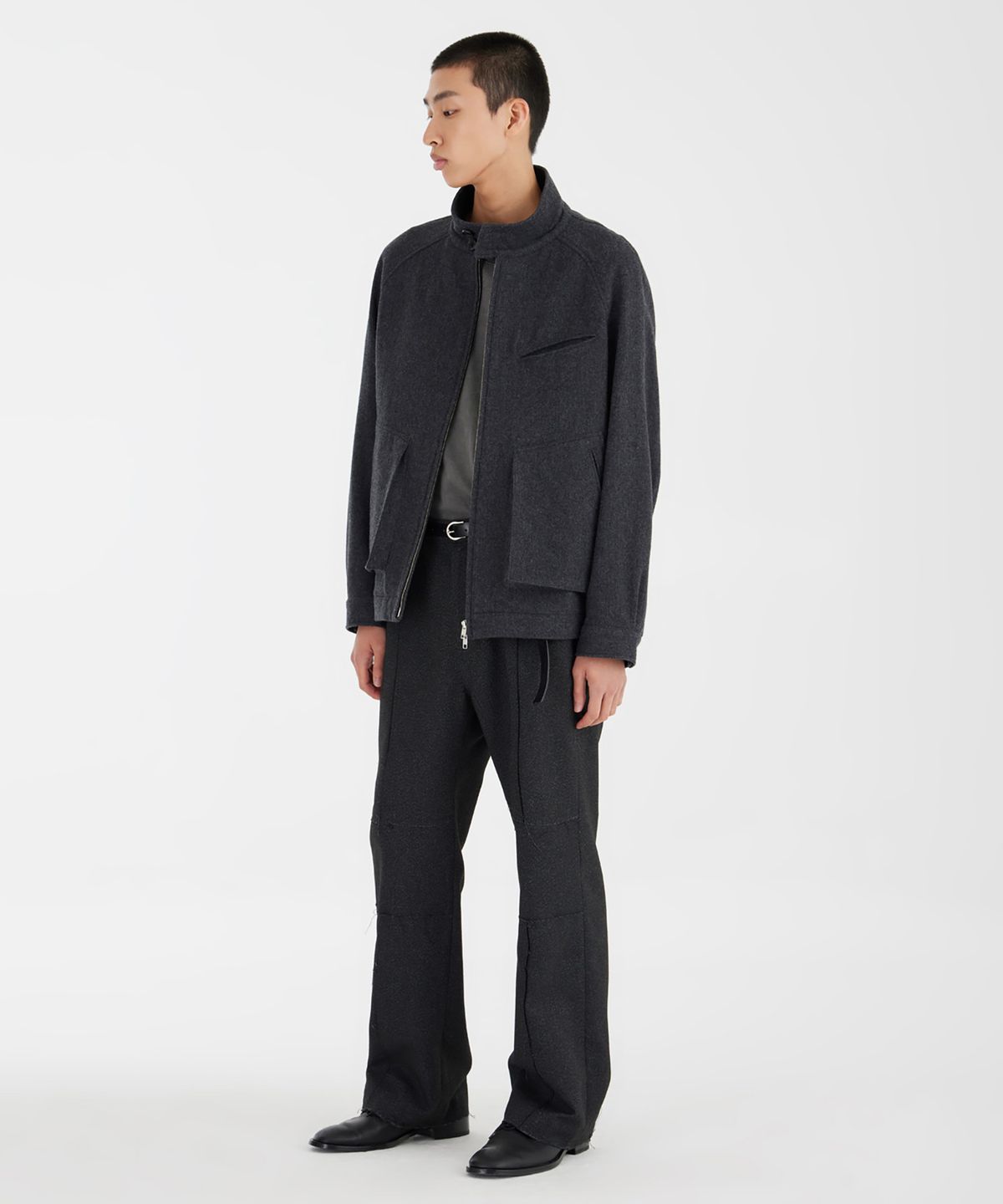 유스(YOUTH) Harrington Jacket - Charcoal Grey