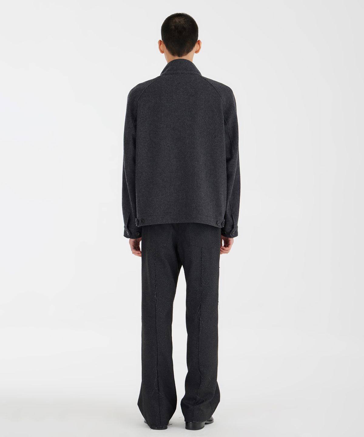 유스(YOUTH) Harrington Jacket - Charcoal Grey