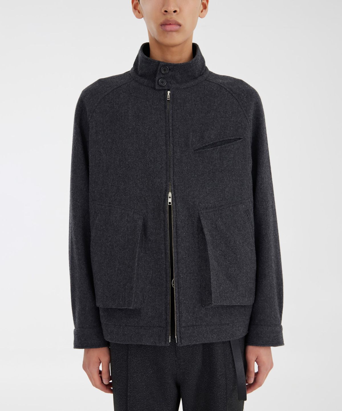 유스(YOUTH) Harrington Jacket - Charcoal Grey