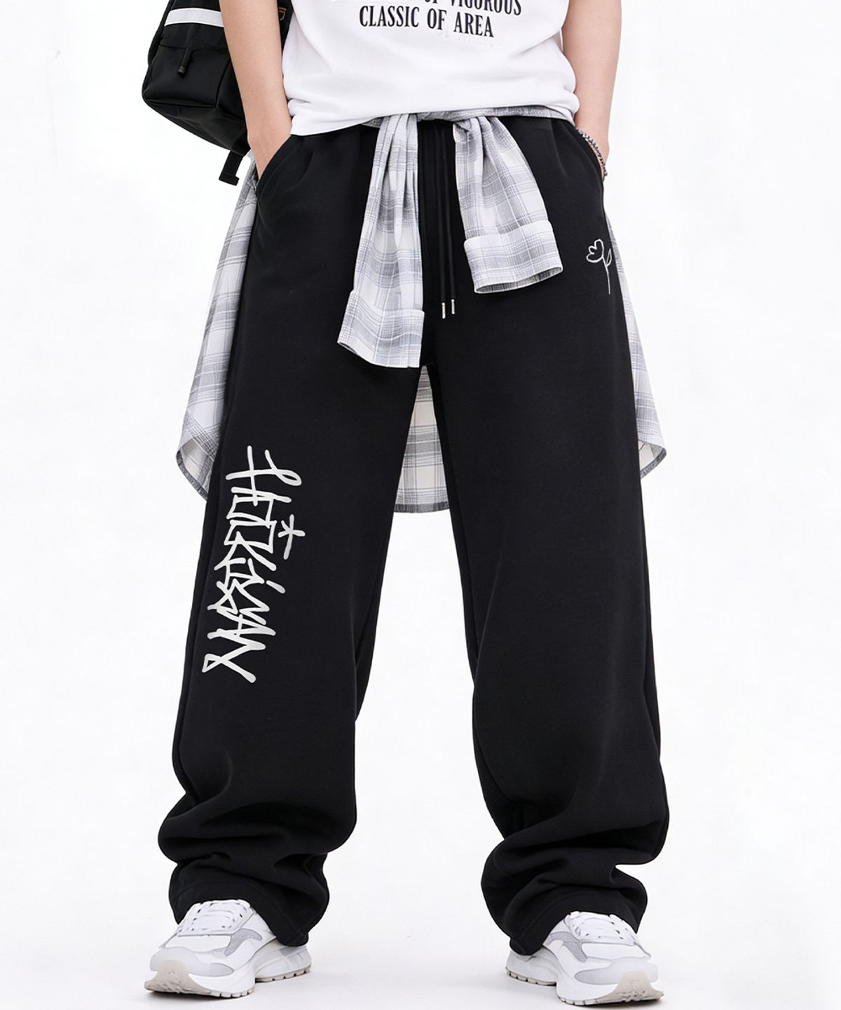 아티스트웨어(ARTISTWEAR) [ATW x HOOLIGAN] 로고 와이드밴딩 팬츠
