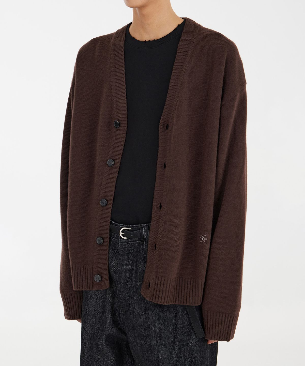 유스(YOUTH) Emblem Cardigan - Brown