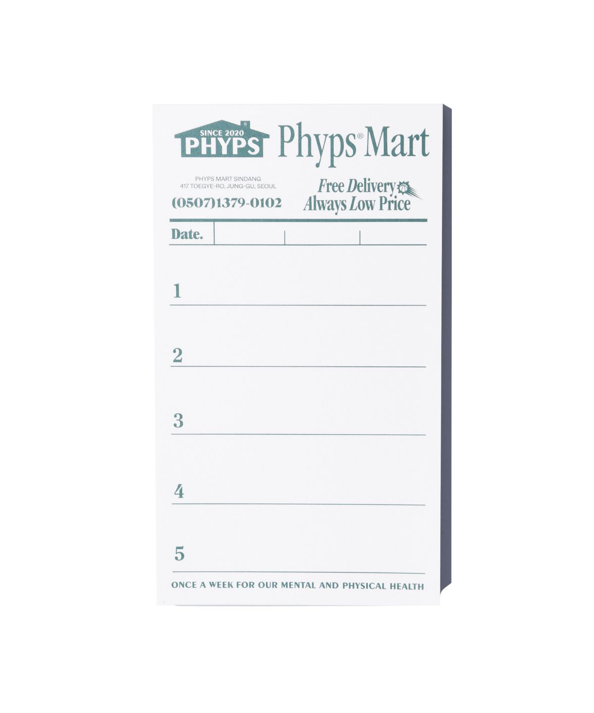 핍스마트(PHYPS MART) PHPYS MART MEMO BLOCK SET