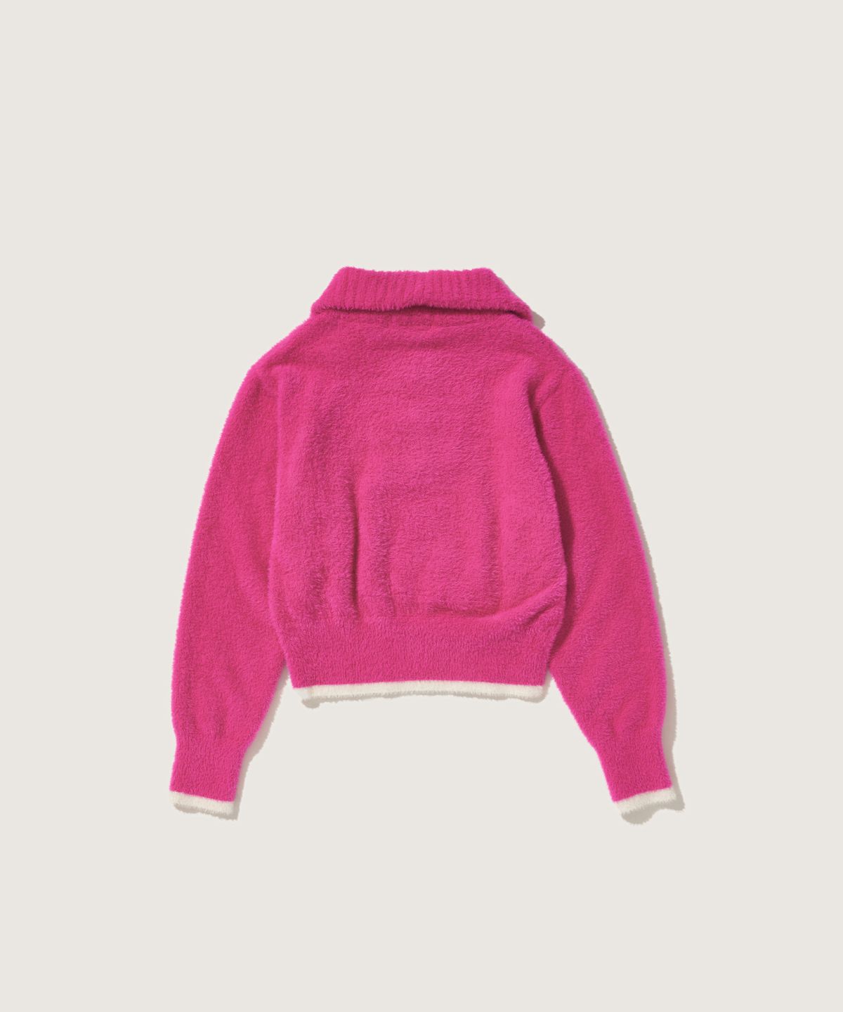 플랙 우먼(PLAC WOMEN) 집업 부클 니트 핑크