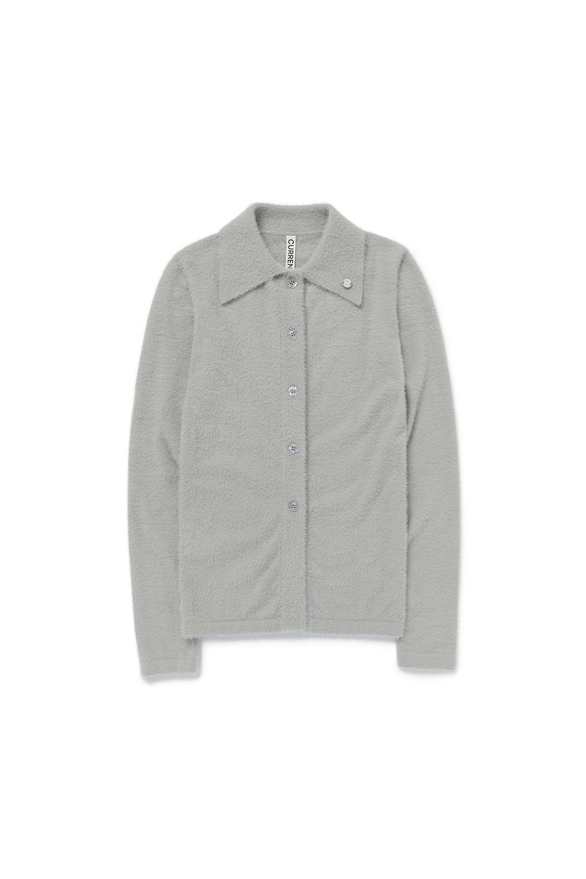 커렌트(CURRENT) HAIRY KNIT CARDIGAN [LIGHT GRAY]