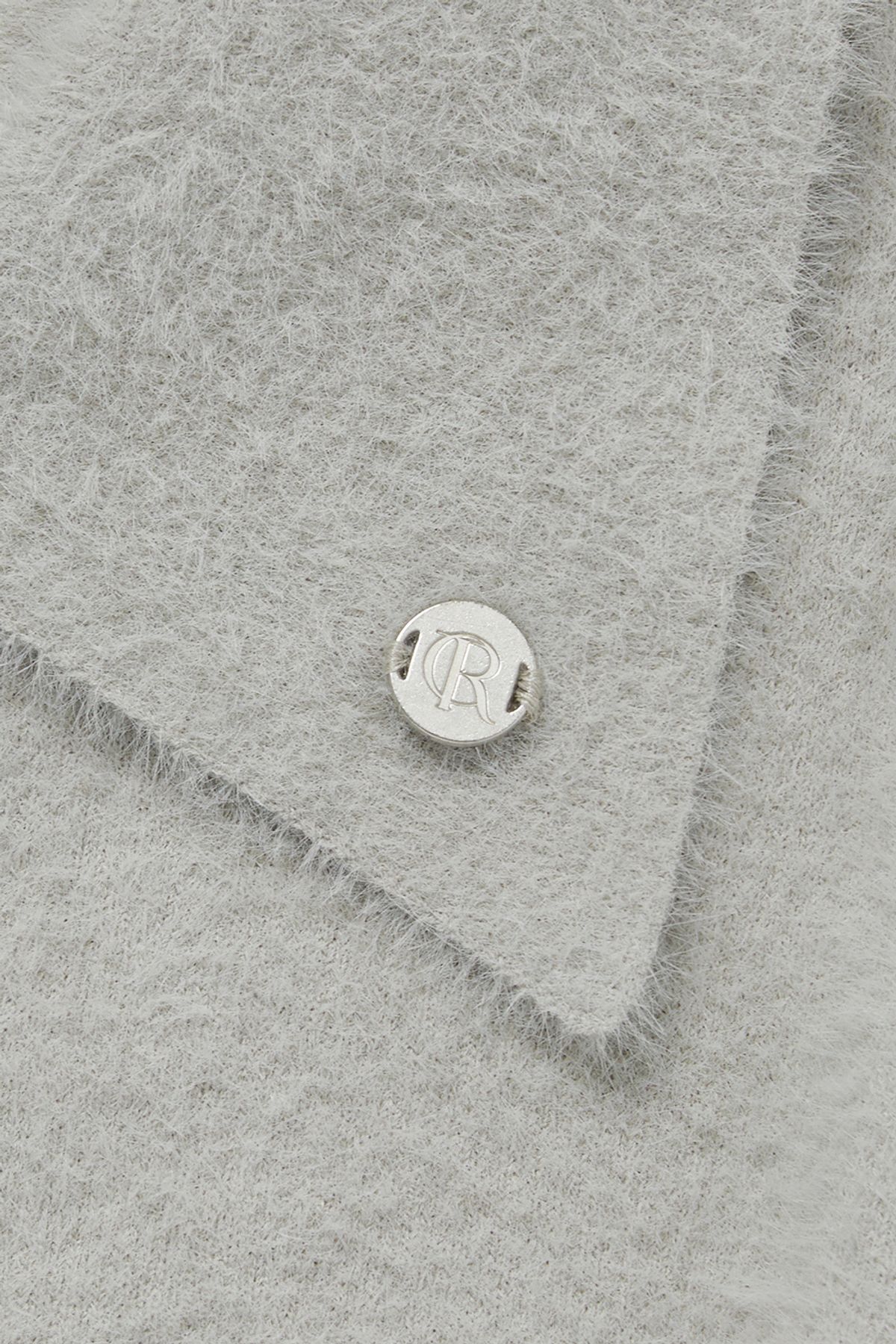 커렌트(CURRENT) HAIRY KNIT CARDIGAN [LIGHT GRAY]
