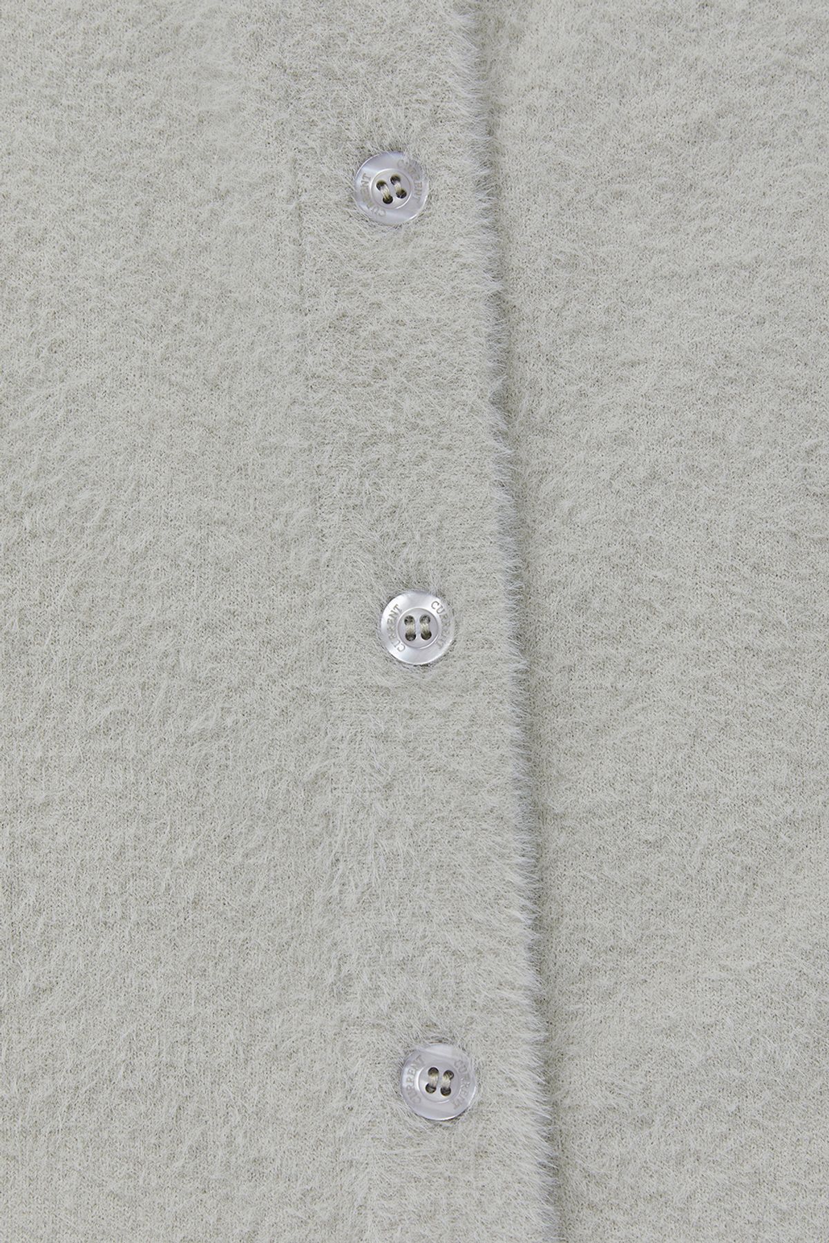커렌트(CURRENT) HAIRY KNIT CARDIGAN [LIGHT GRAY]