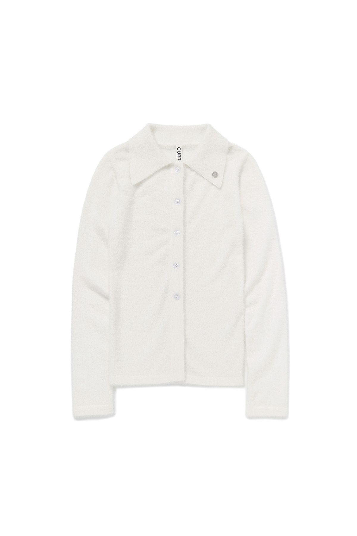 커렌트(CURRENT) HAIRY KNIT CARDIGAN [WHITE]