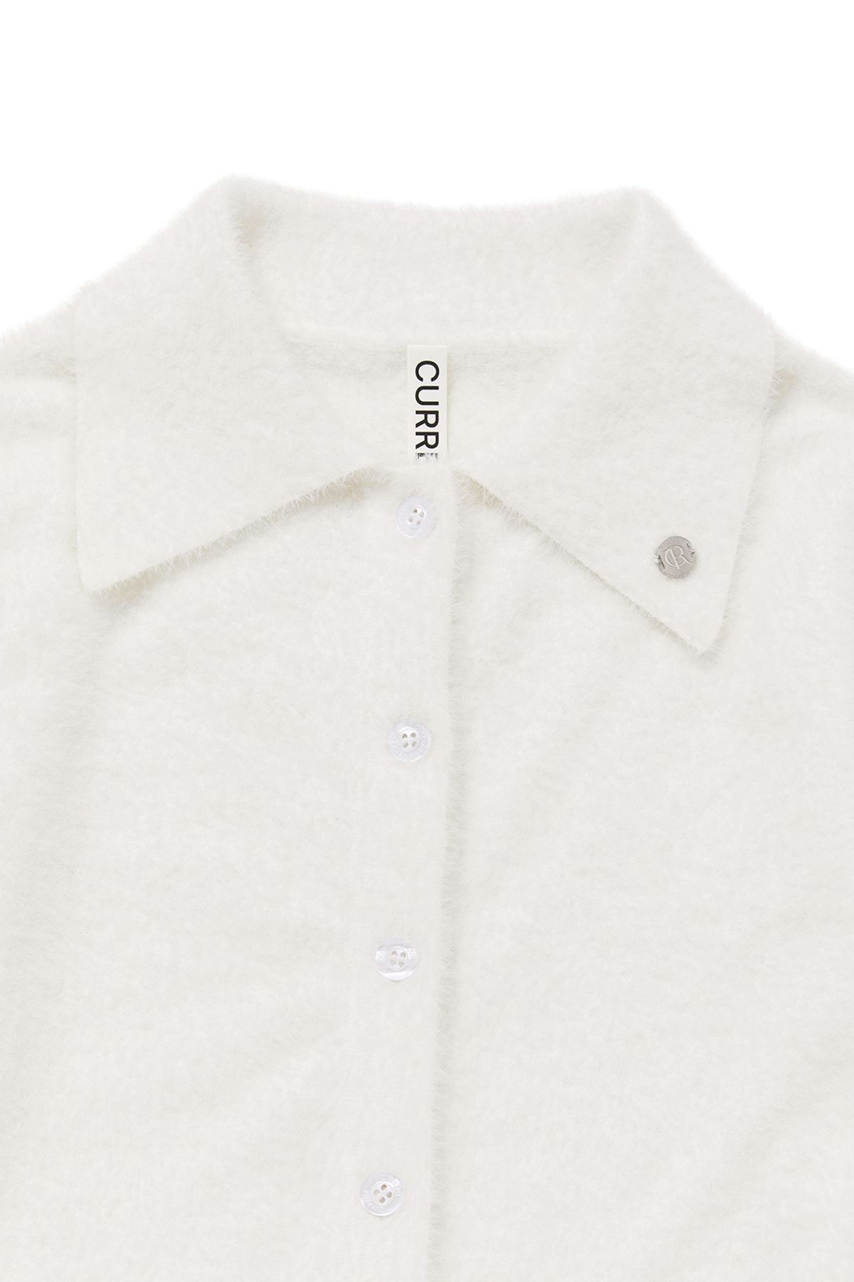 커렌트(CURRENT) HAIRY KNIT CARDIGAN [WHITE]