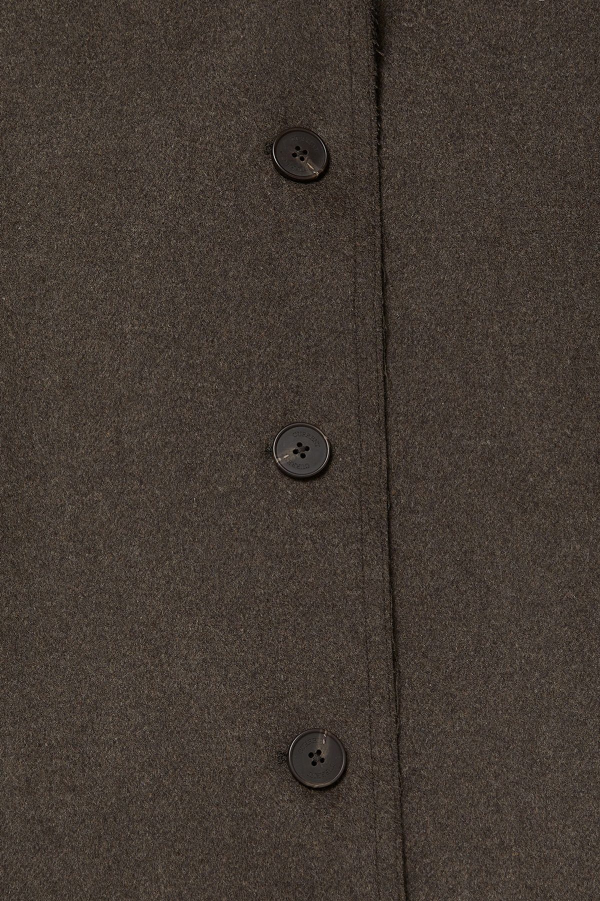 커렌트(CURRENT) CUT OFF SINGLE LONG COAT [BROWN]