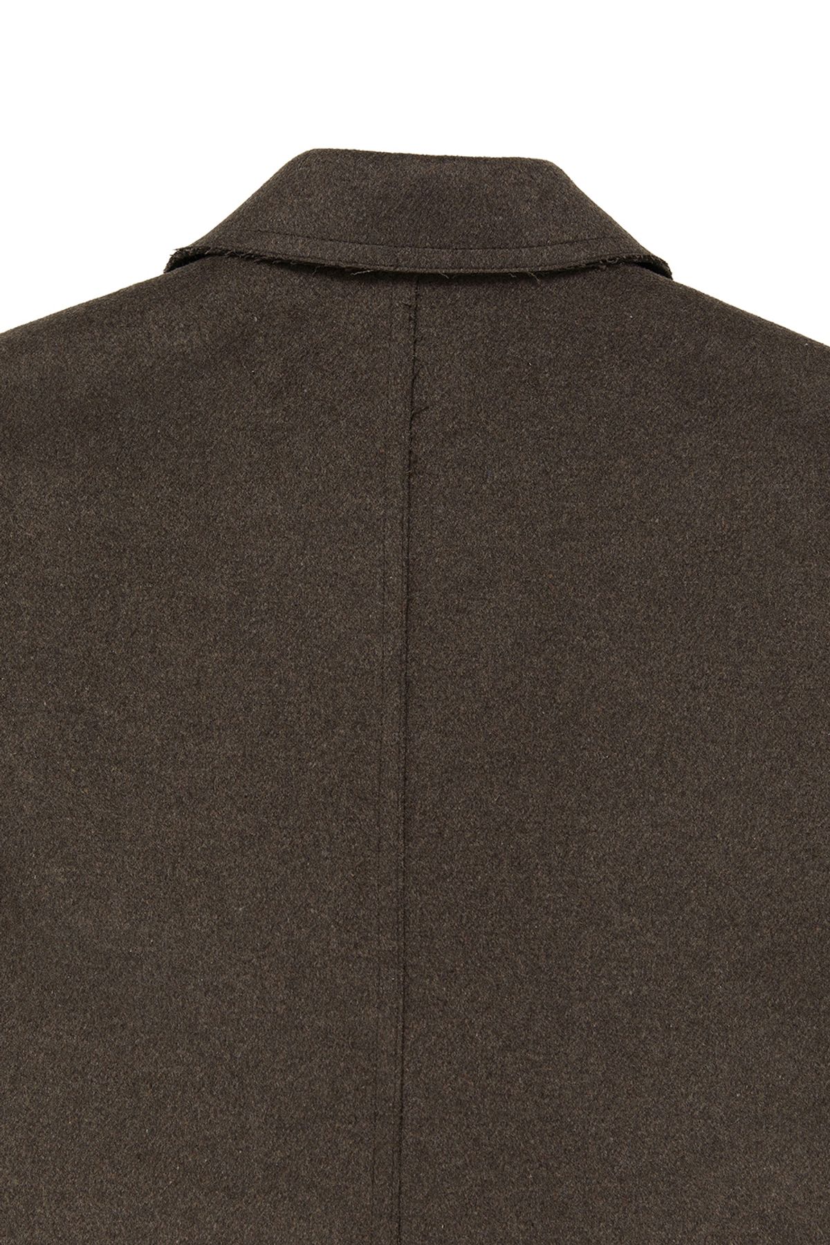 커렌트(CURRENT) CUT OFF SINGLE LONG COAT [BROWN]