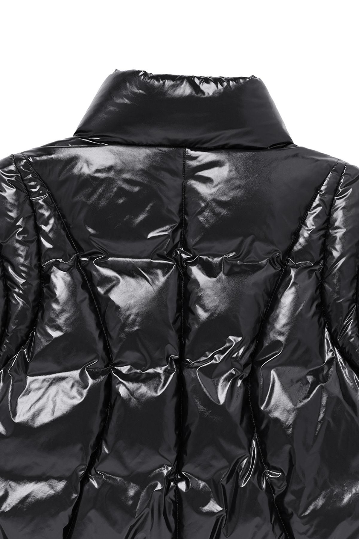 커렌트(CURRENT) VARSITY SHORT PUFFER JACKET [BLACK]