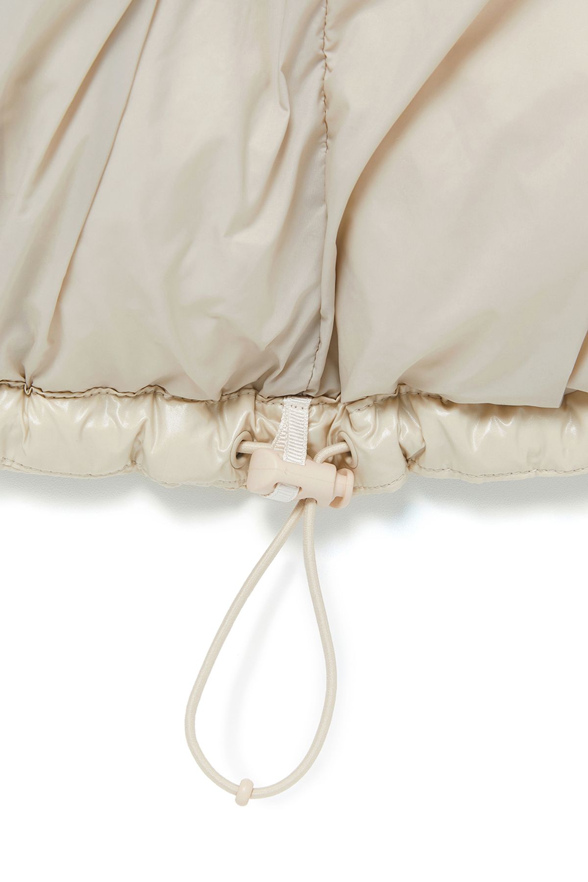 커렌트(CURRENT) VARSITY SHORT PUFFER JACKET [BEIGE]