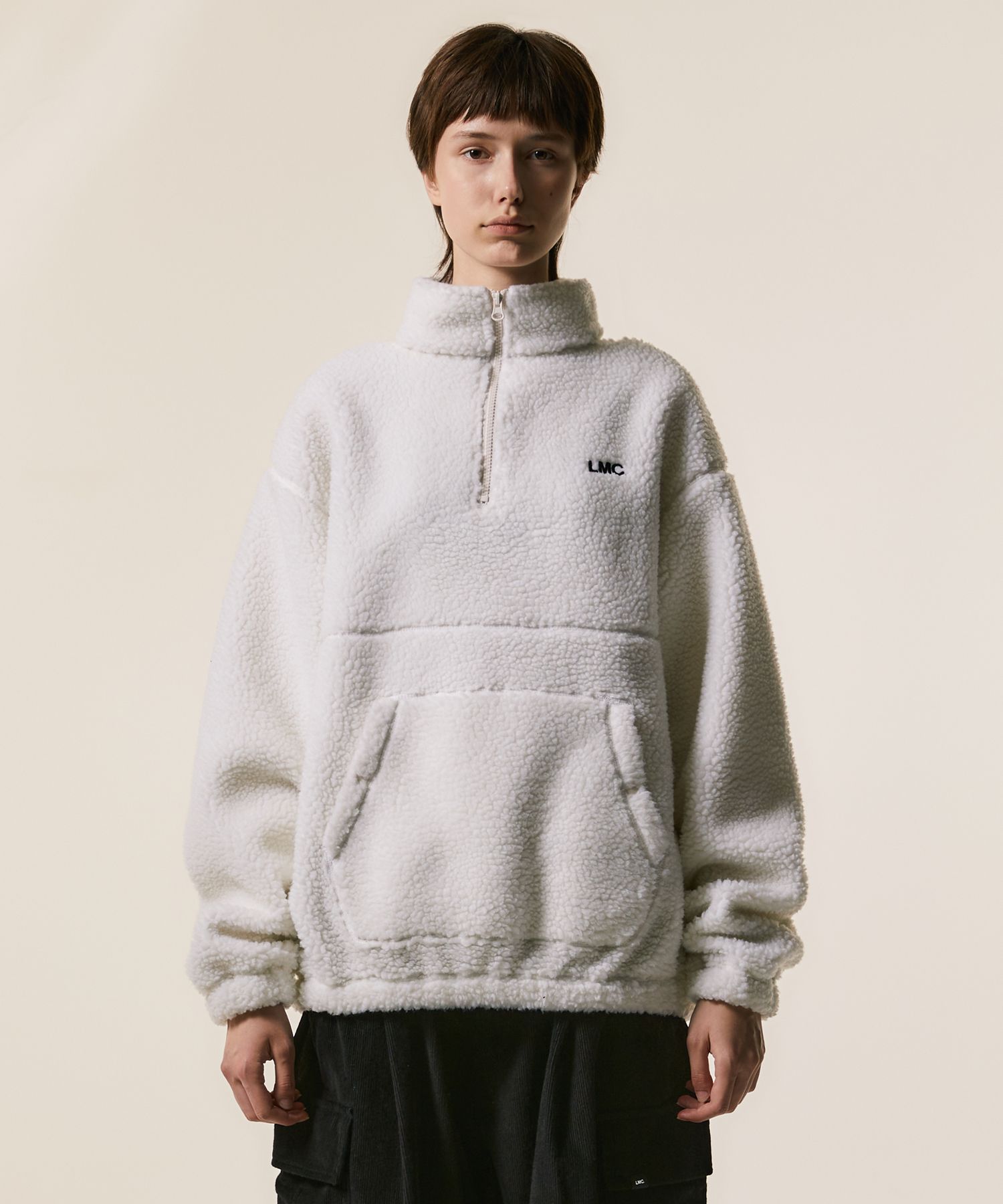 [LMC] OG BOA FLEECE QUARTER ZIP PULLOVER ★新作★ 23FW MUSINSA | LMC OG BOA FLEECE QUARTER ZIP PULLOVER black