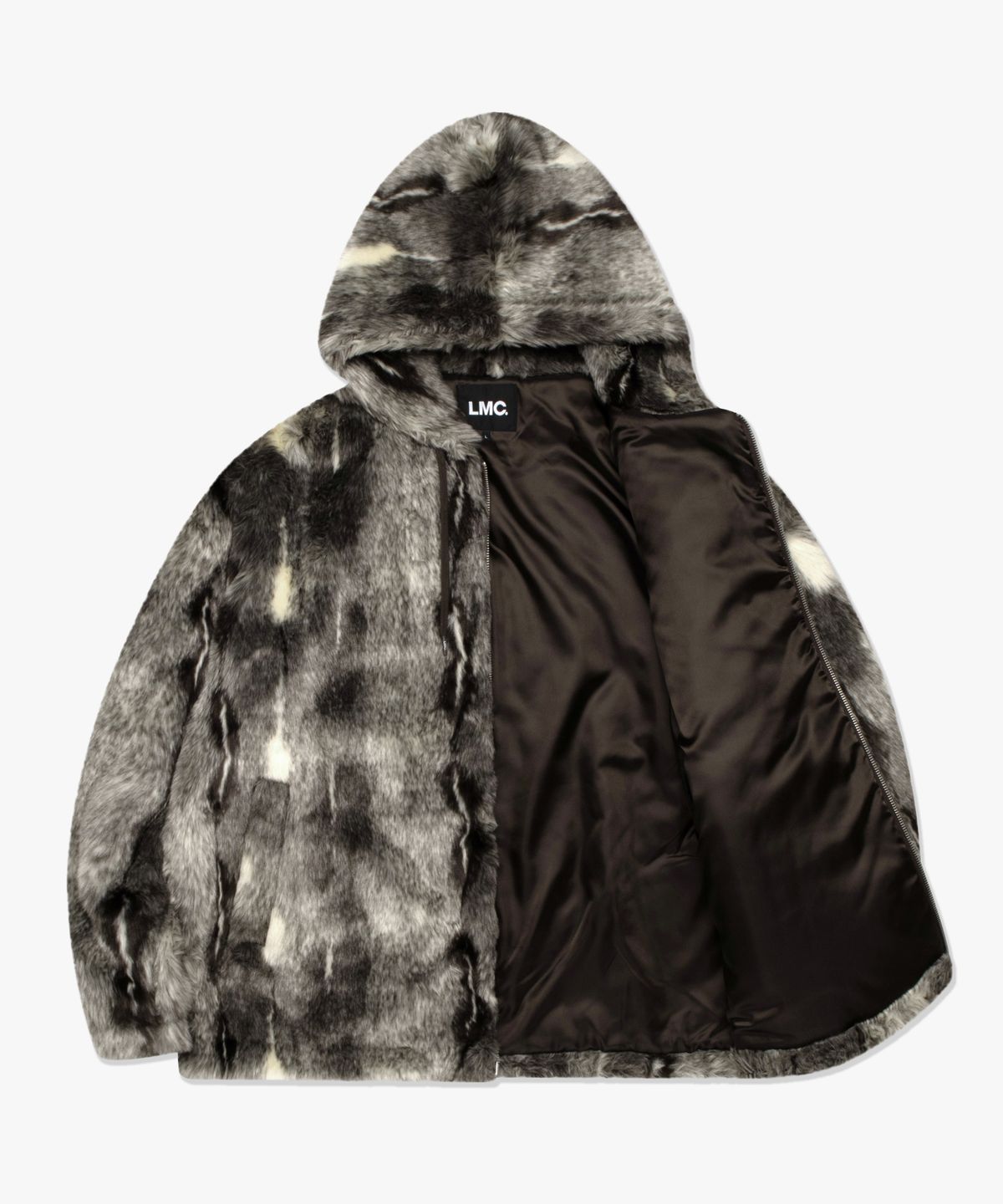 엘엠씨(LMC) TEAM FAUX FUR HOODED JACKET multi