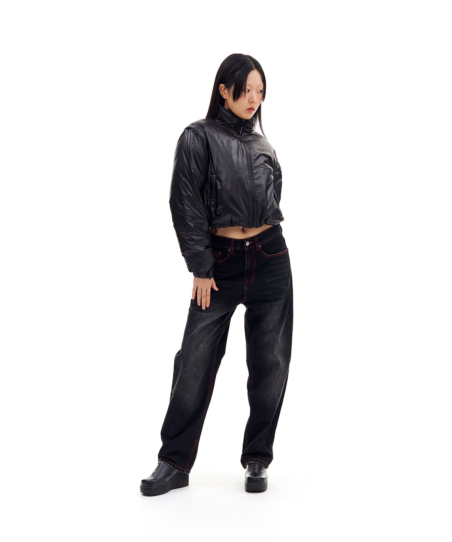 MUSINSA公式 | ARCHIVE BOLD 939 DETACHABLE CROP DOWN JACKET